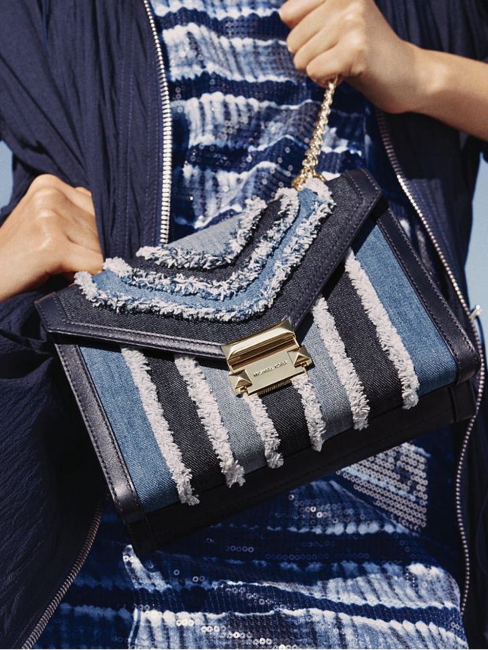 Michael Kors Denim Whitney Crossbody Bag